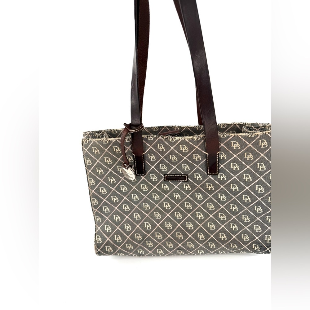 Dooney & Bourke Brown and Gray Geometric Tote